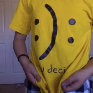 yellow funny quote tee